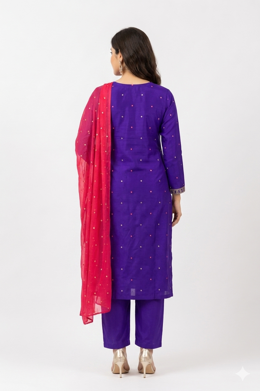 Kurta set- Women-Purple