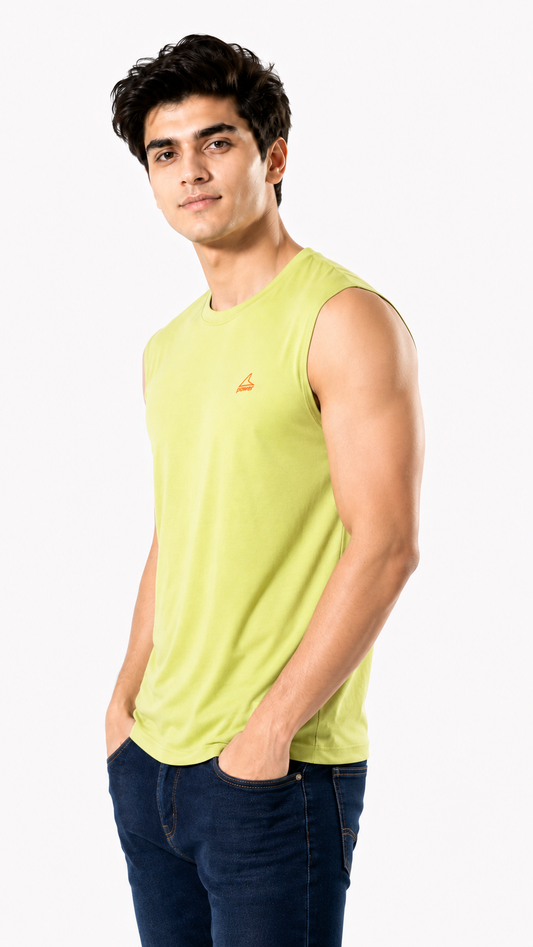 Men's Power Brand Men's Active Sleeveless- Lime Green