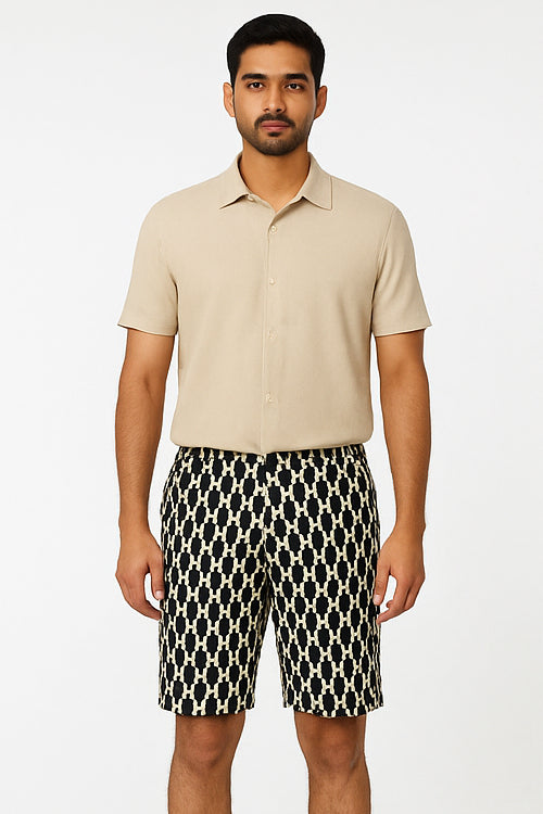 Midnight Lattice Bermudas