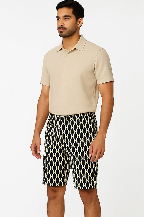 Midnight Lattice Bermudas