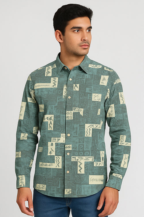 Tribal Rhythm Print Shirt