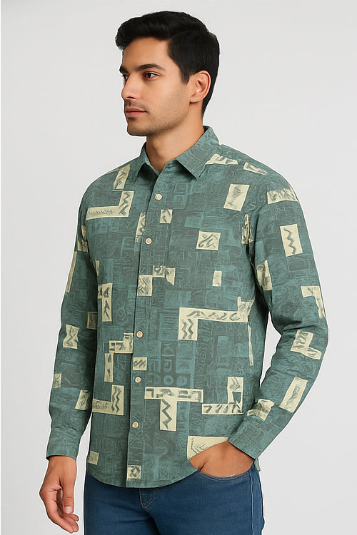 Tribal Rhythm Print Shirt