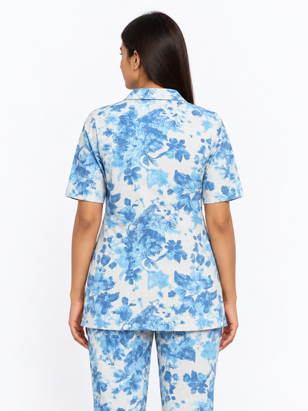 Sky Bloom Cotton Co-ord Set