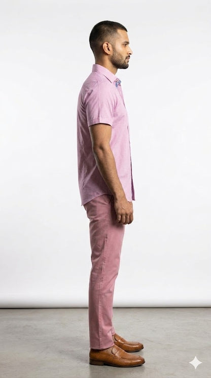 Men's Pink Micro Shirt
