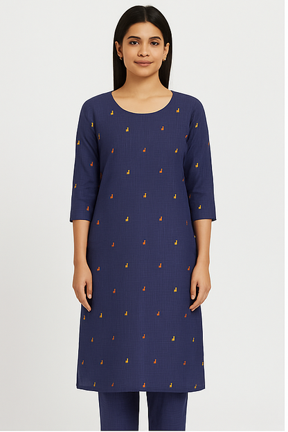 Indira Blue Abstract Kurta