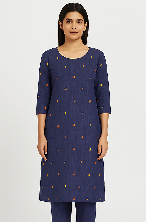 Indira Blue Abstract Kurta