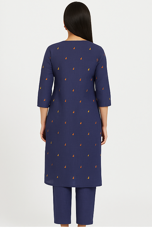 Indira Blue Abstract Kurta