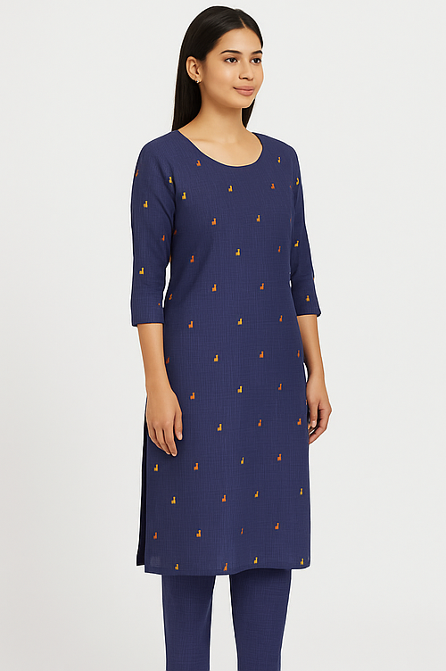Indira Blue Abstract Kurta