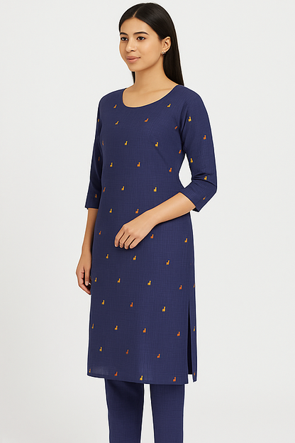 Indira Blue Abstract Kurta