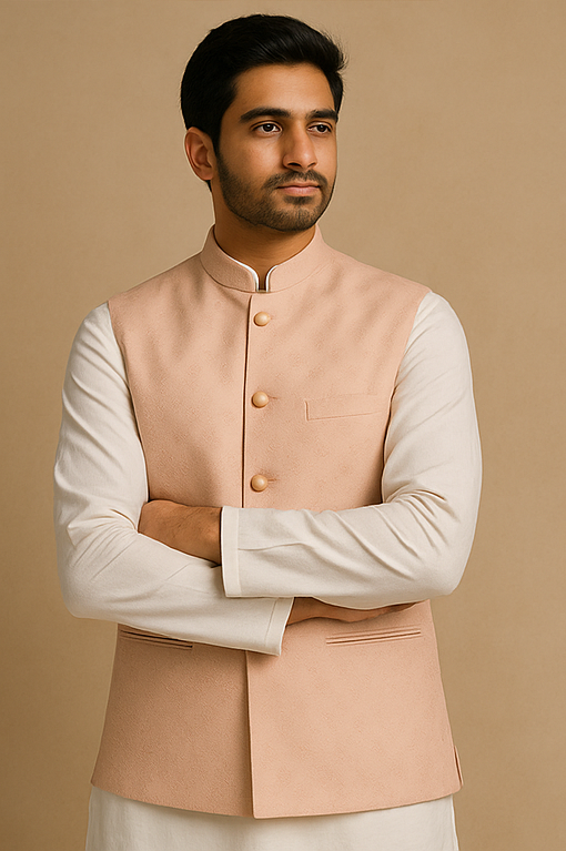 Blush Royale Silk Blend Waistcoat