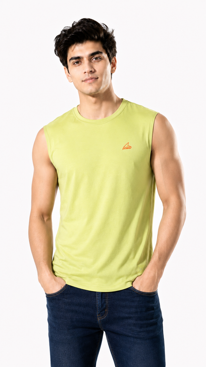 Men's Power Brand Men's Active Sleeveless- Lime Green