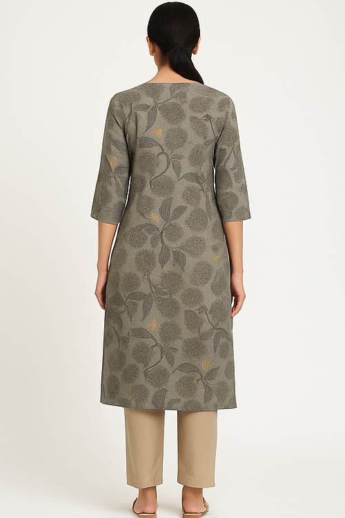 Sage Bloom Embroidered Kurta