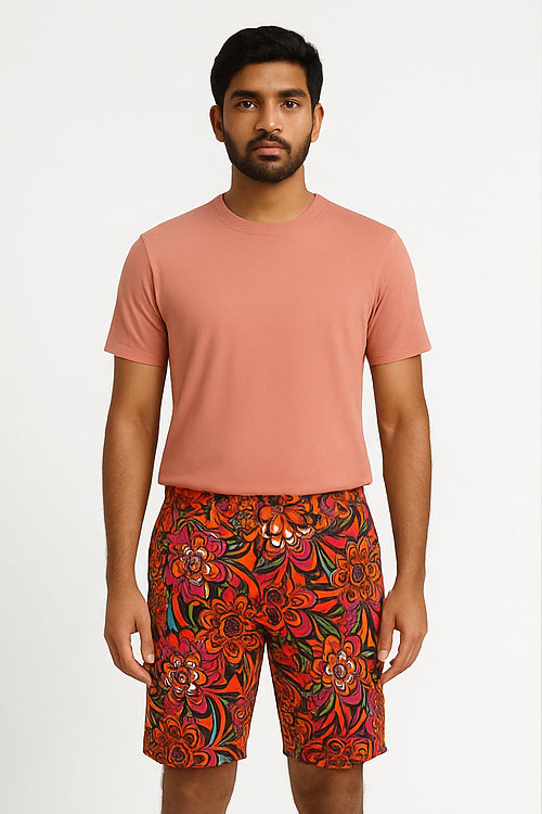 Boho Bloom Printed Bermudas