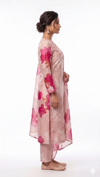 Kurta set Pink Floral