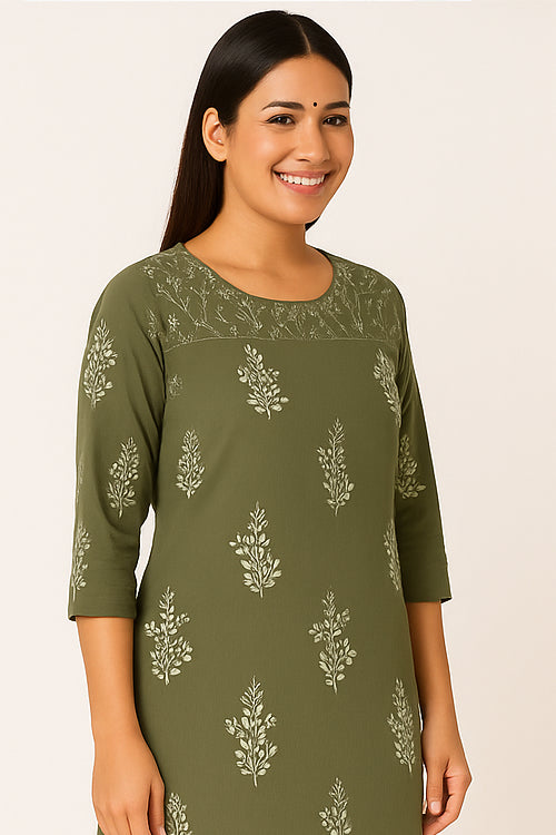 Meadow Mist Cotton Kurtha