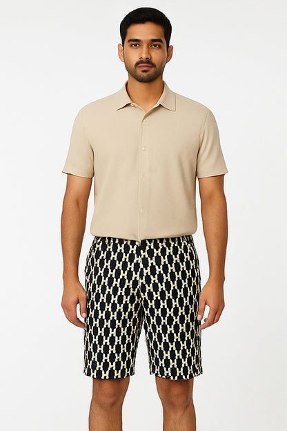Midnight Lattice Bermudas