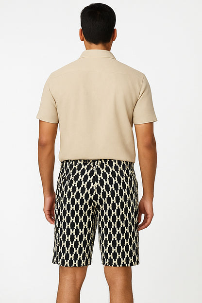 Midnight Lattice Bermudas