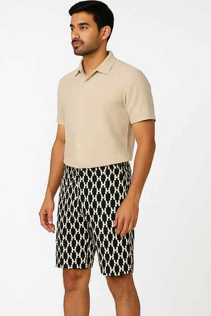 Midnight Lattice Bermudas