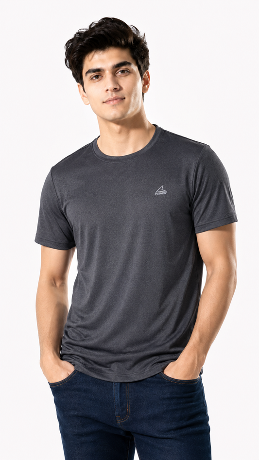 Mens Power Brand PowerDry Performance T-Shirt- Jet Black