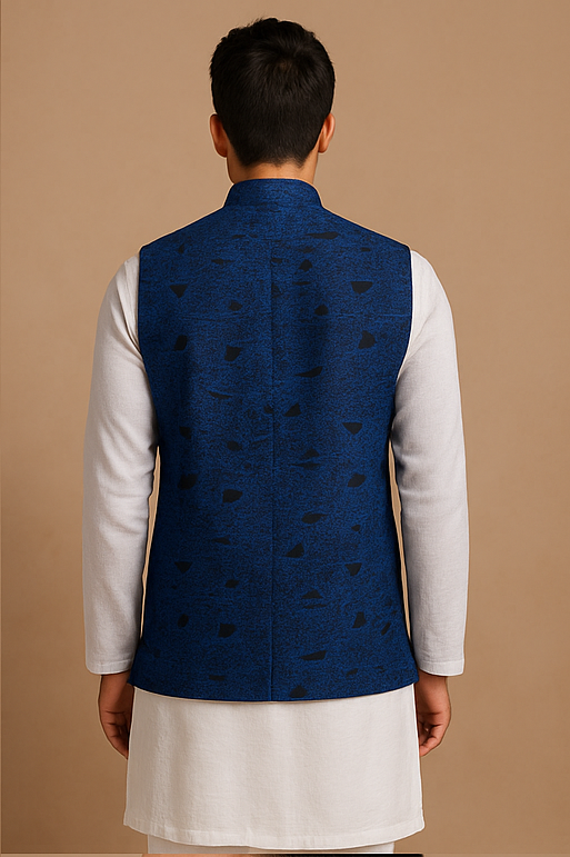Sapphire Mirage Custom-Tailored Ethnic Waistcoat