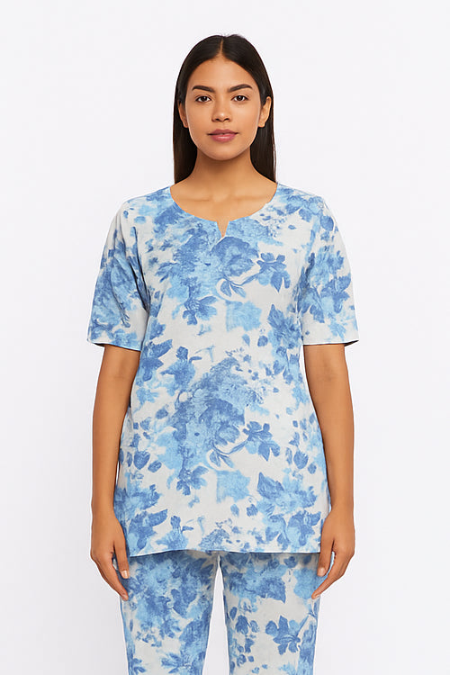 Sky Bloom Cotton Co-ord Set