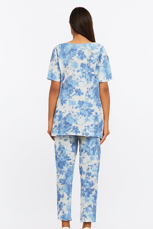 Sky Bloom Cotton Co-ord Set