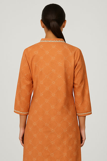 Surya Rust Cotton Kurtha