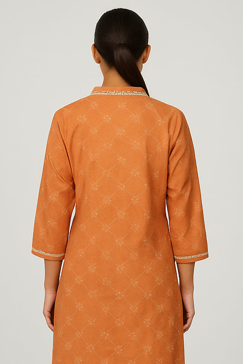 Surya Rust Cotton Kurtha