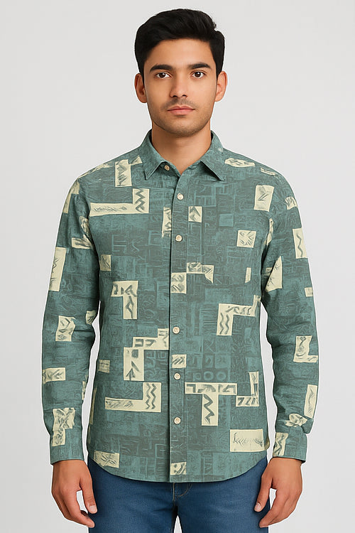 Tribal Rhythm Print Shirt