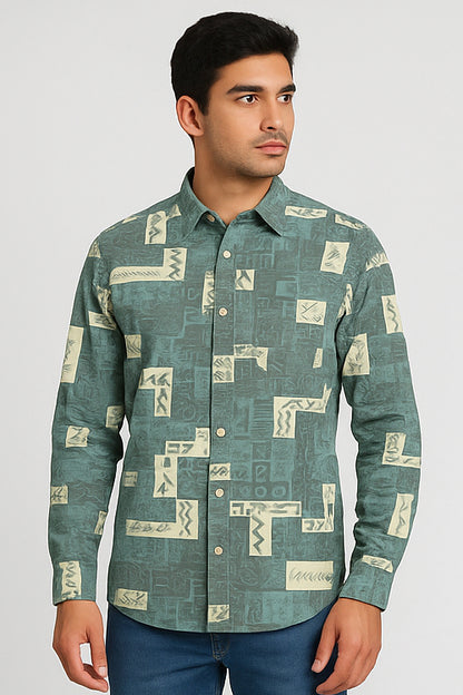 Tribal Rhythm Print Shirt