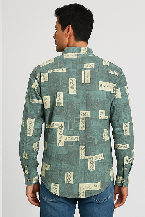 Tribal Rhythm Print Shirt